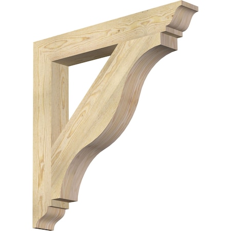 Ekena Millwork Funston Traditional Rough Sawn Bracket, Douglas Fir, 4"W x 30"D x 30"H BKT04X30X30FST01RDF
